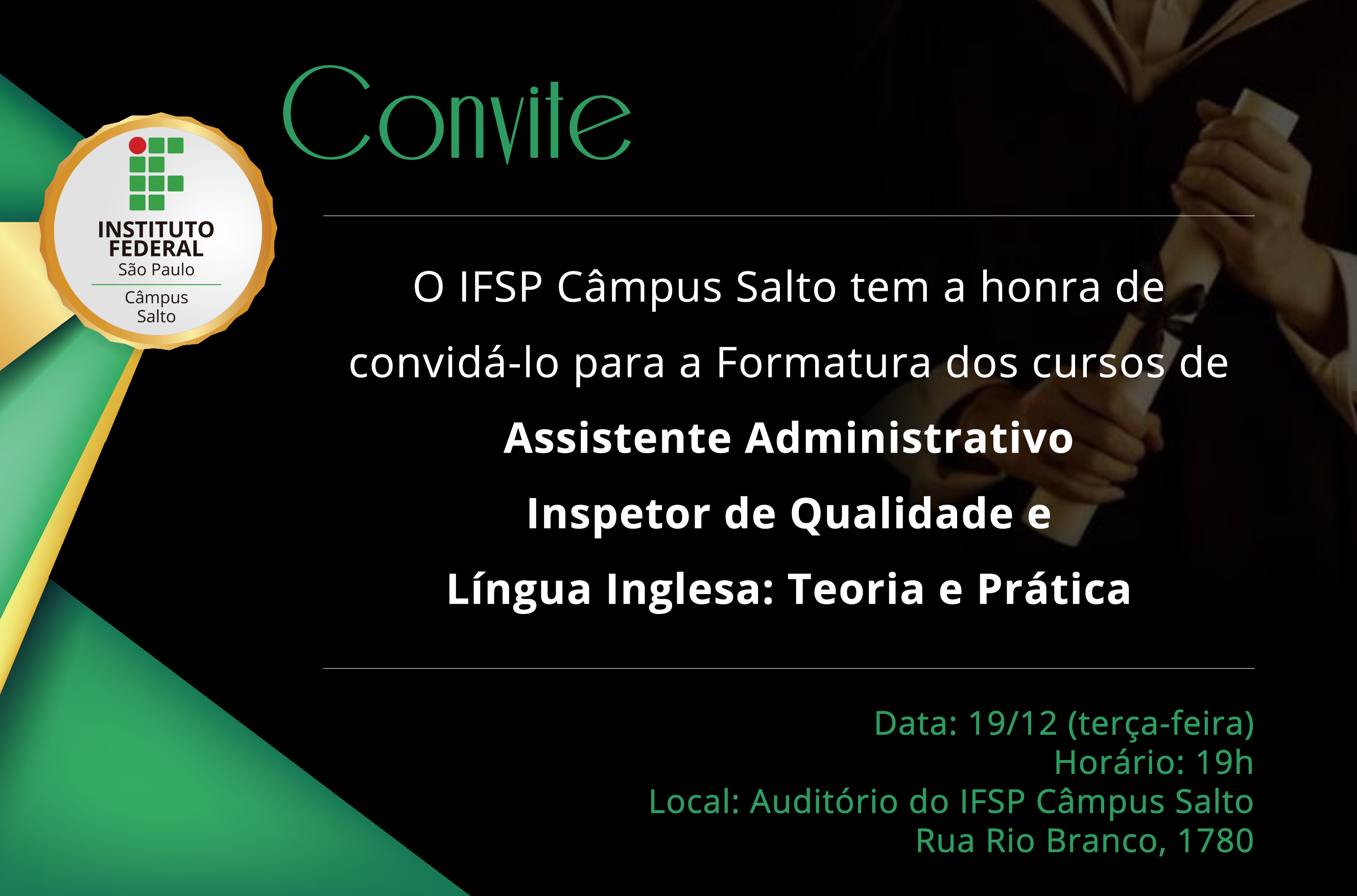 CONVITE - CERIMÔNIA DE ENCERRAMENTO - 9ºEF - CSVP 2020